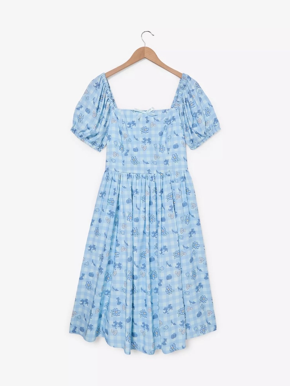 Disney Cinderella Icons Blue Gingham Midi Dress by Her Universe NWT